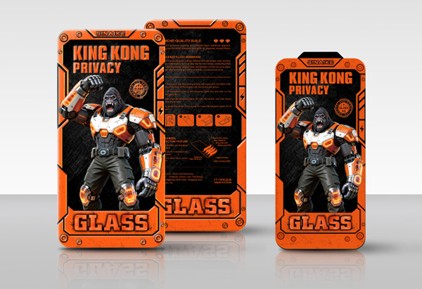 江苏炫酷钢化膜包装设计